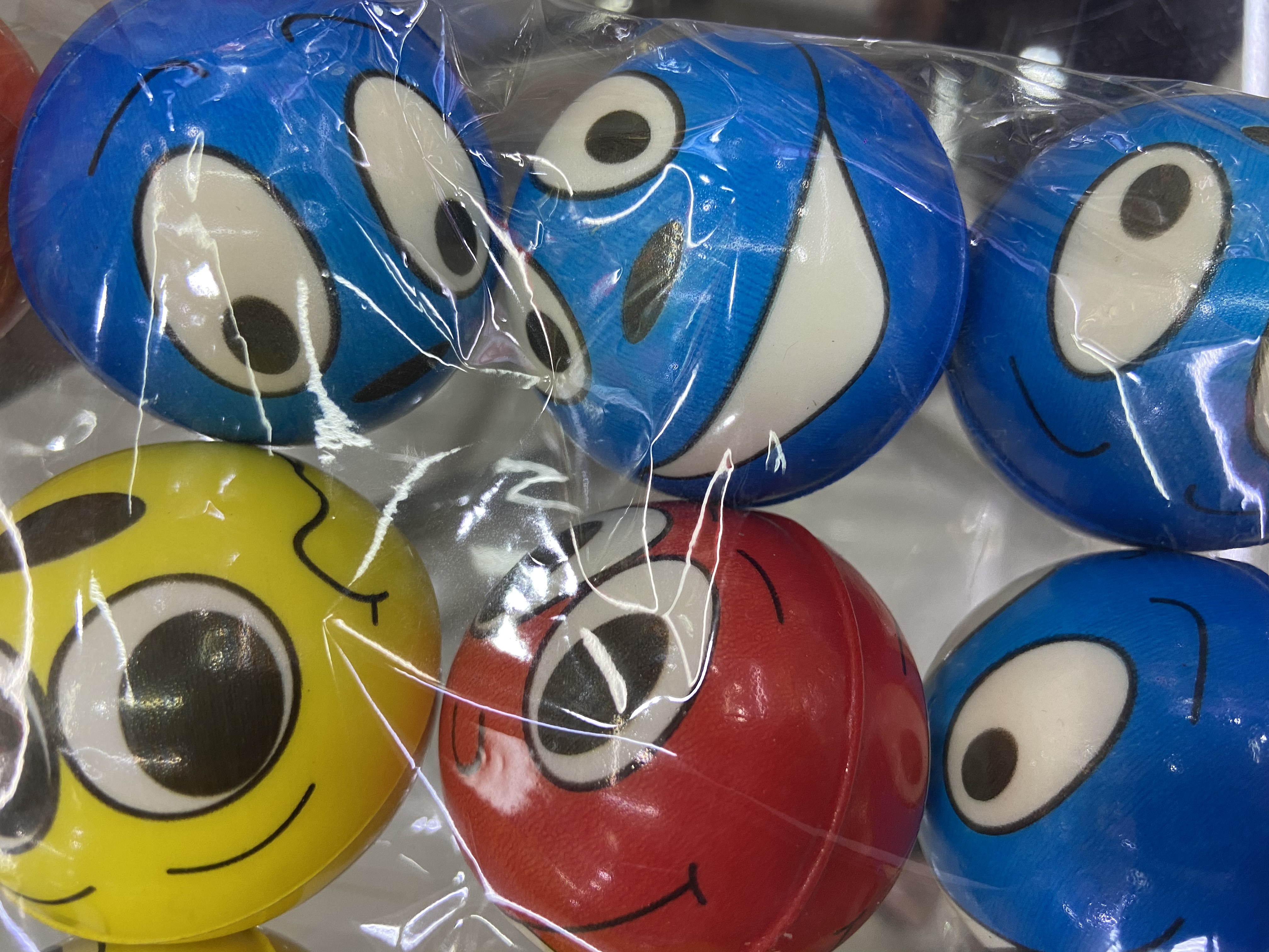 Factory direct sales of 5 cm colorful expression funny girl and boy toys, sponge balls, foam balls, children's toys. 12/opp Specification image
