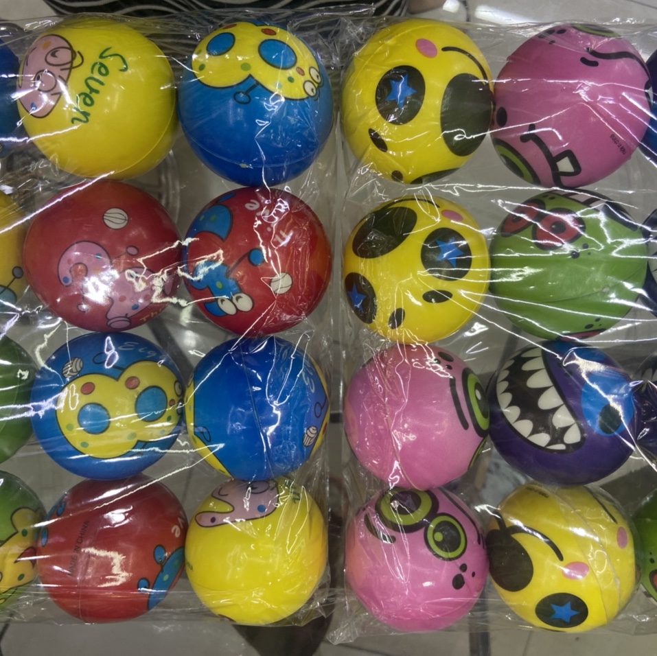 Factory direct sales 6.3 cm digital ➕ strange face girls' and boys' toys sponge balls foam balls children 'toys. 12/oppl