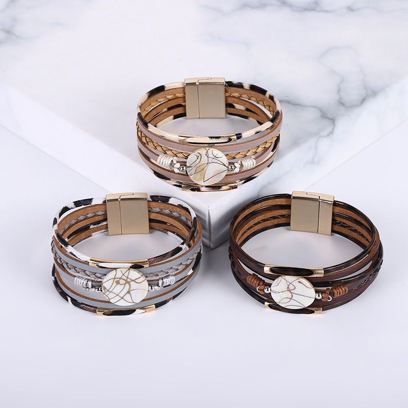 时尚流行天然石拉丝绑线磁扣手链（琳琳饰品）详情图2