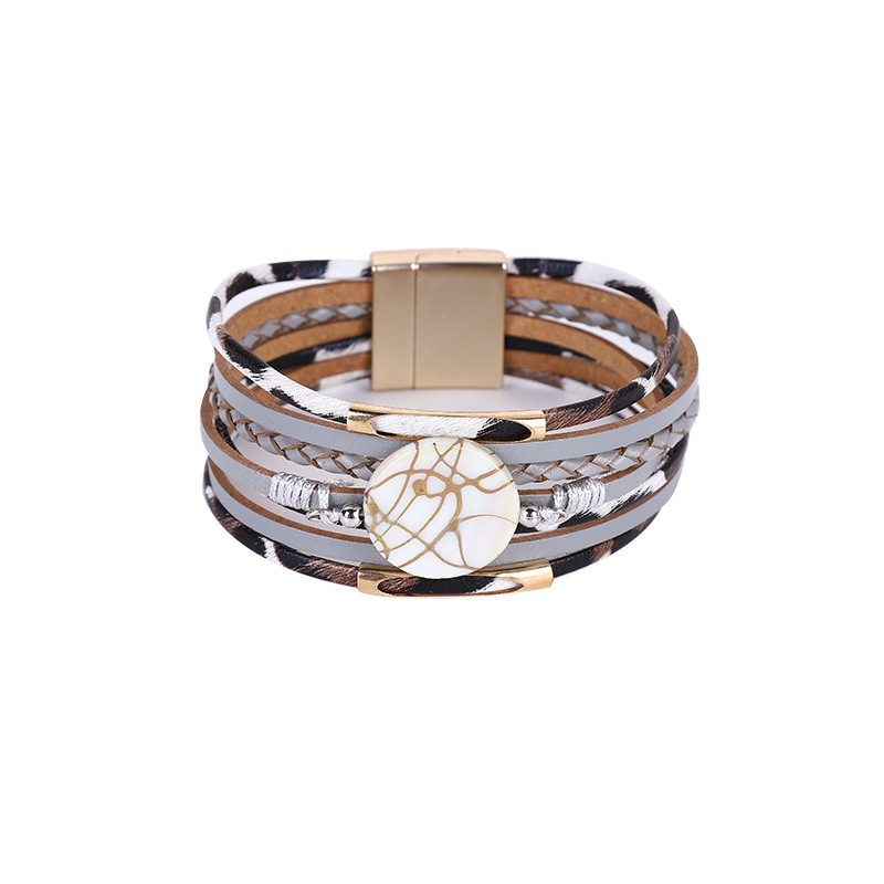 时尚流行天然石拉丝绑线磁扣手链（琳琳饰品）详情图3