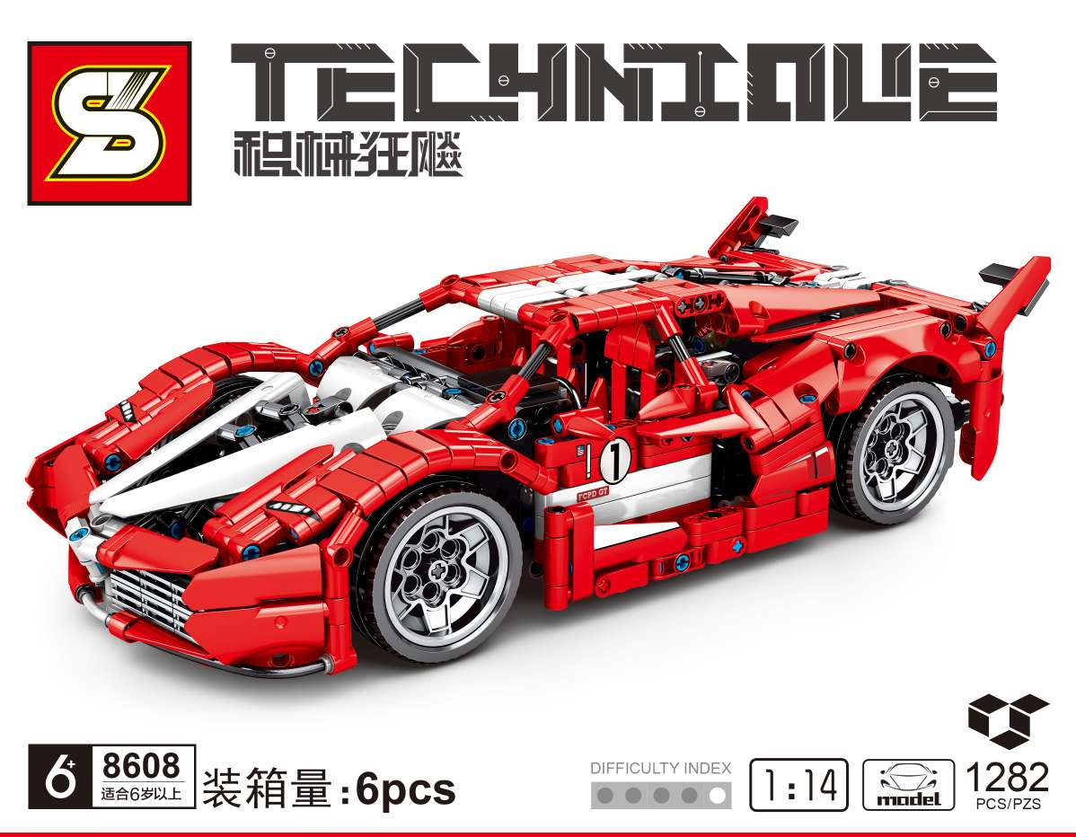 Junrong Toys Senbo Building Blocks Toy Machine Furious 1282Pcs Toys Specification drawing