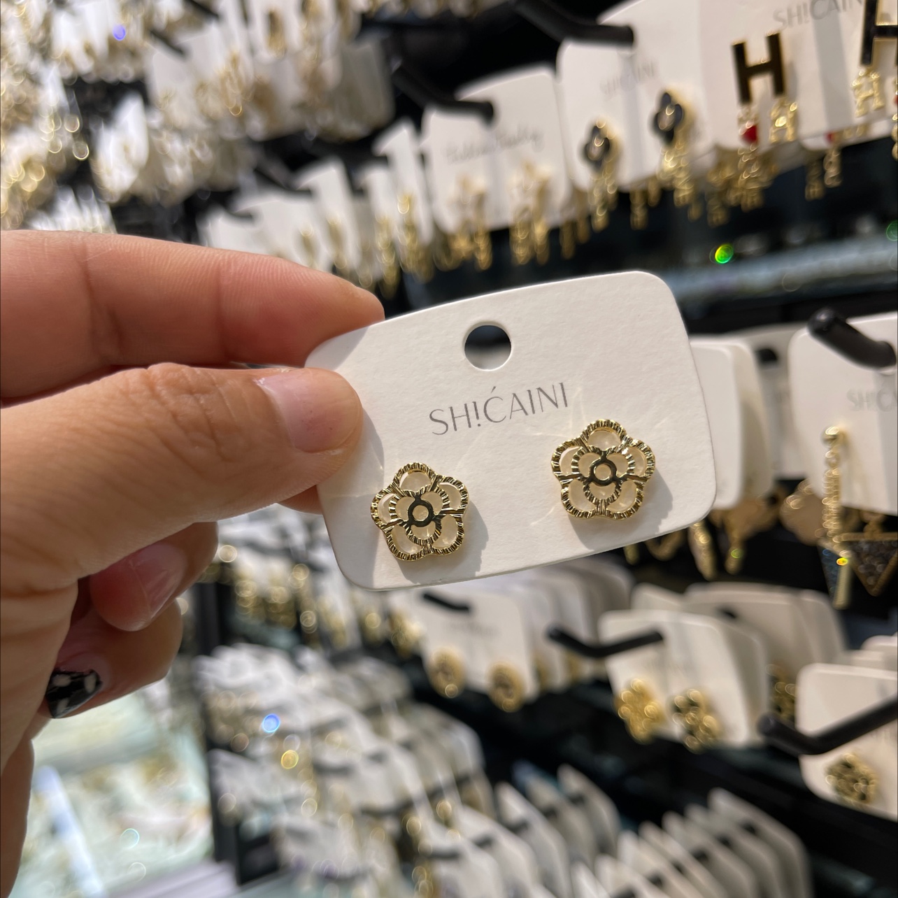 Floral custom sheet earrings