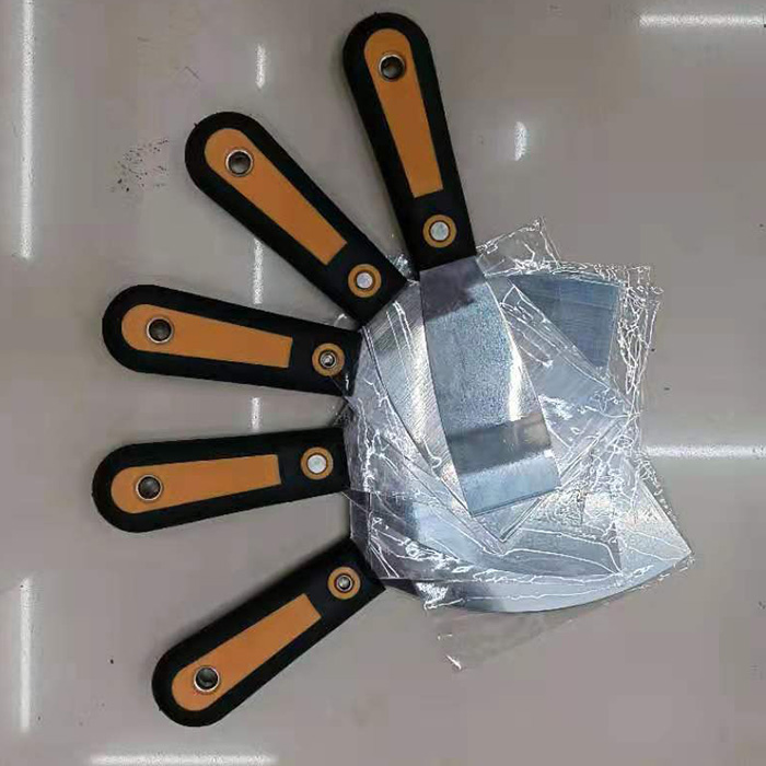 1.5寸橘黑双色双夹柄油灰刀不锈钢厚薄型