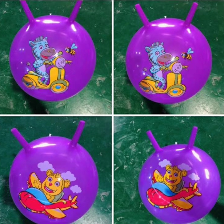 45-inch digital labeled sheep horn balls mixed with 45 cm dinosaur labeled balls, children's stress-relieving and stress-releasing balls, PVC elastic balls with cartoon patterns mixed, factory direct sales