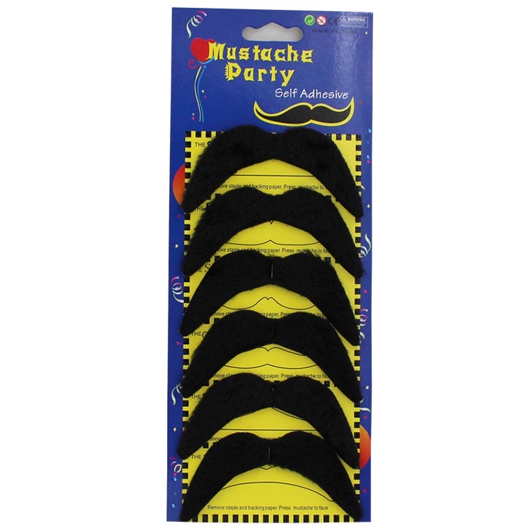 Halloween costume performance props: 6-piece set of mustache, fake beard, simulated beard, all black beard Application Scenario