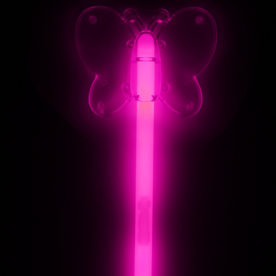 晚会演唱会荧光棒一次性发光荧光蝴蝶直棒