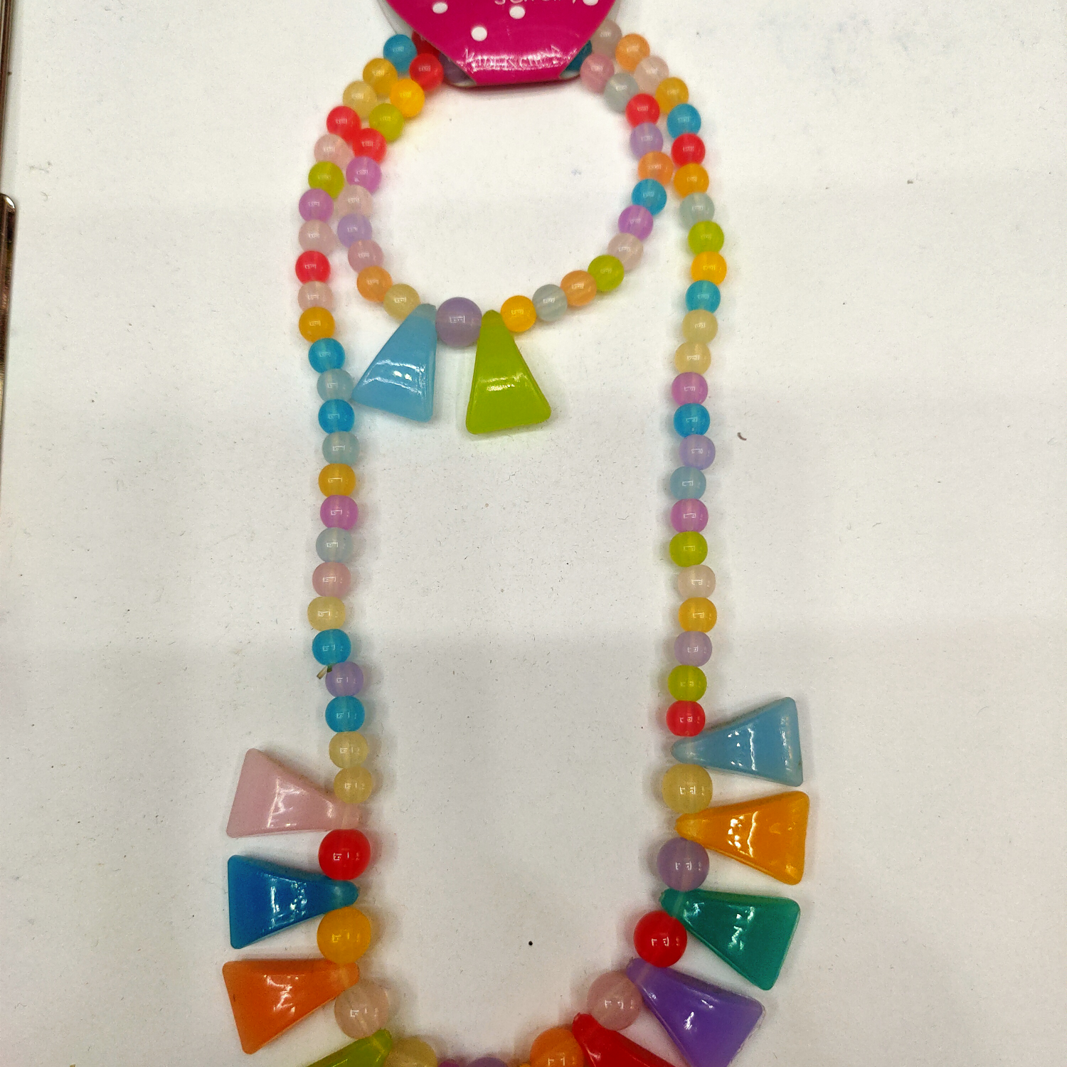 Acrylic Jelly triangle water drop chain for kids