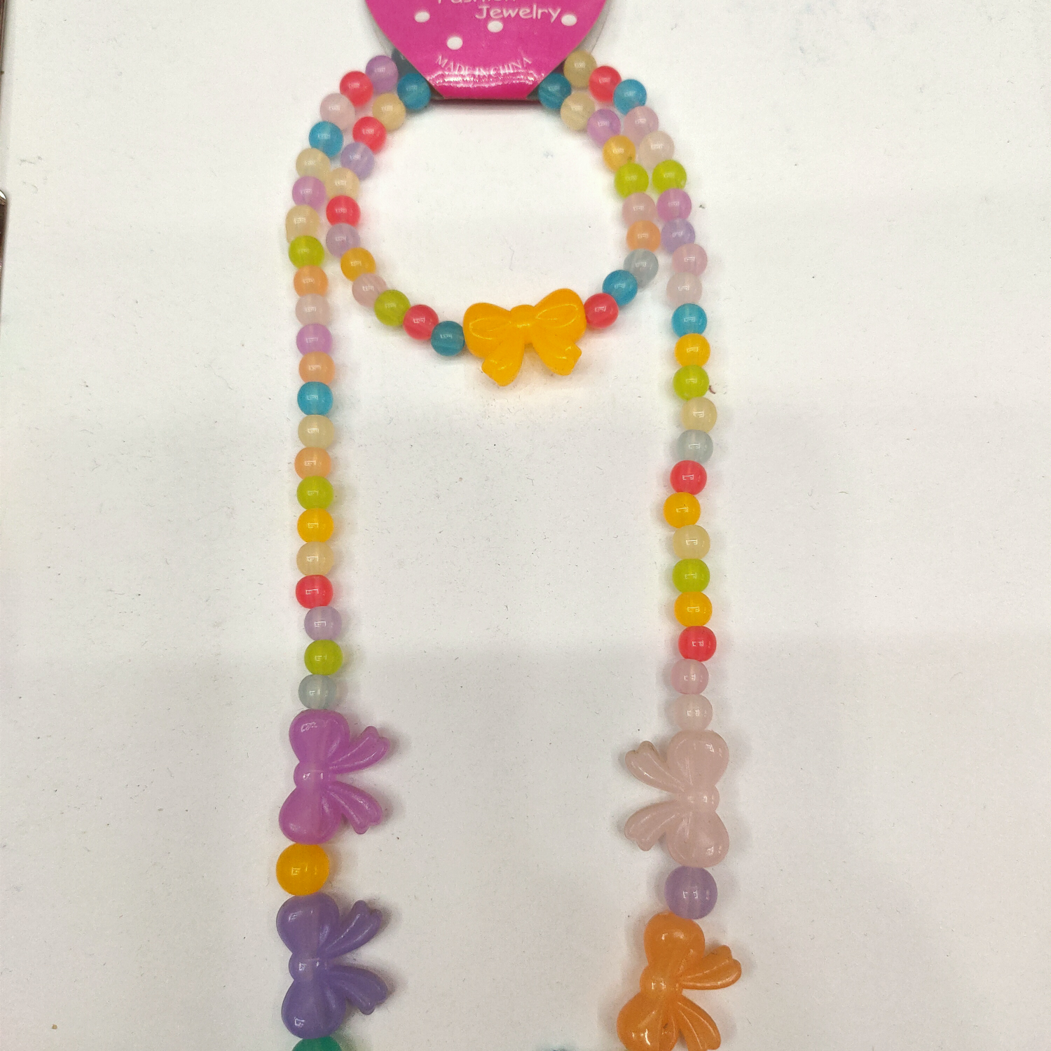 Acrylic jelly bow chain for kids