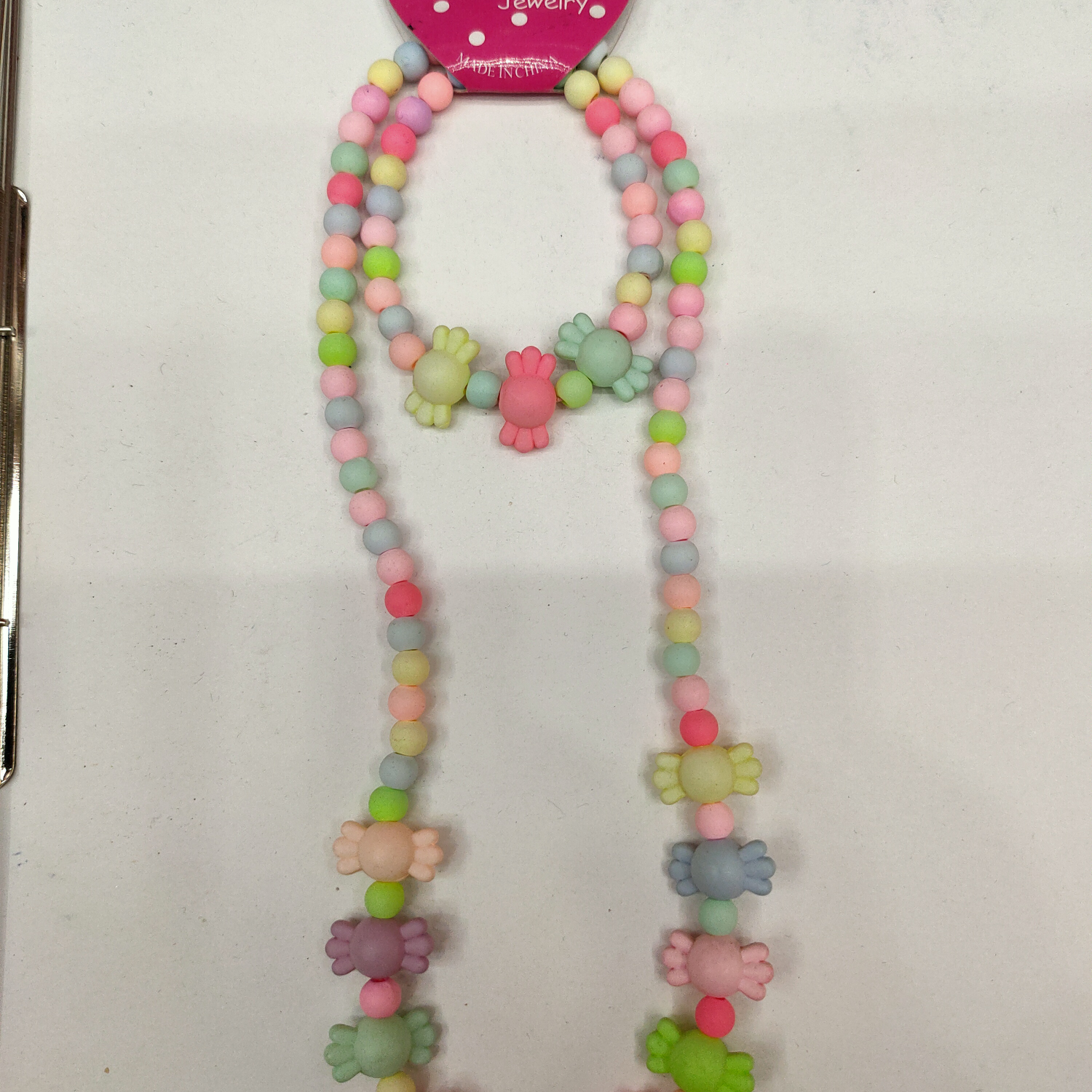 Acrylic light fluorescent candy chain for kids