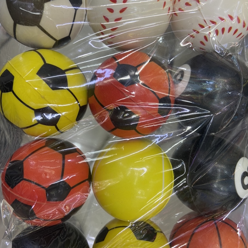 Venta directa de fábrica 5cm 4pcs bola deportiva mezclado niñas niños juguetes esponja bola de espuma para niños juguetes. 12/opp