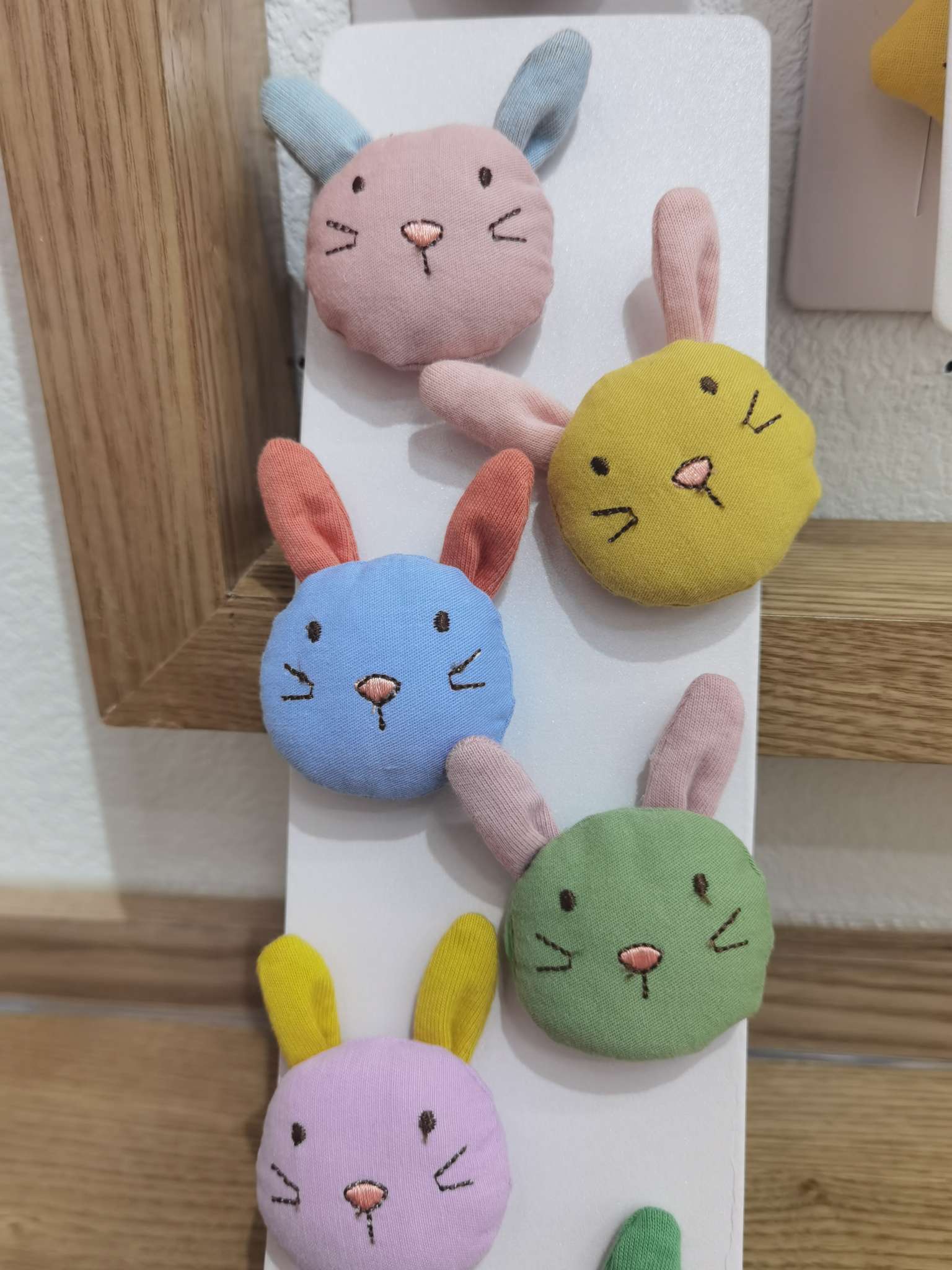 Cute cotton two-color rabbit head 006-6 colors details Picture