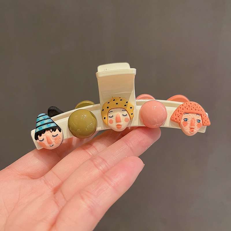 Korean cartoon hair clips, cute girl hair accessories, bangs clips, side clips, grab clips, sweet hair clips, fresh and cute, ins style details Picture