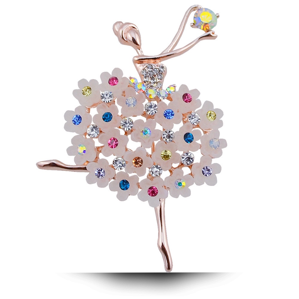 Korean Girl Brooch Resin flower fashion corsage alloy with accessory shawl buckle