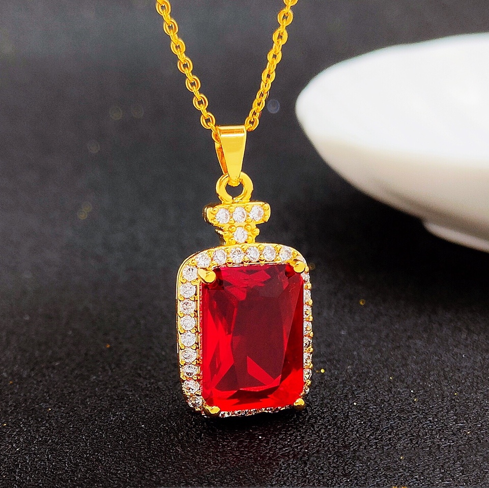 Red perfume bottle pendant