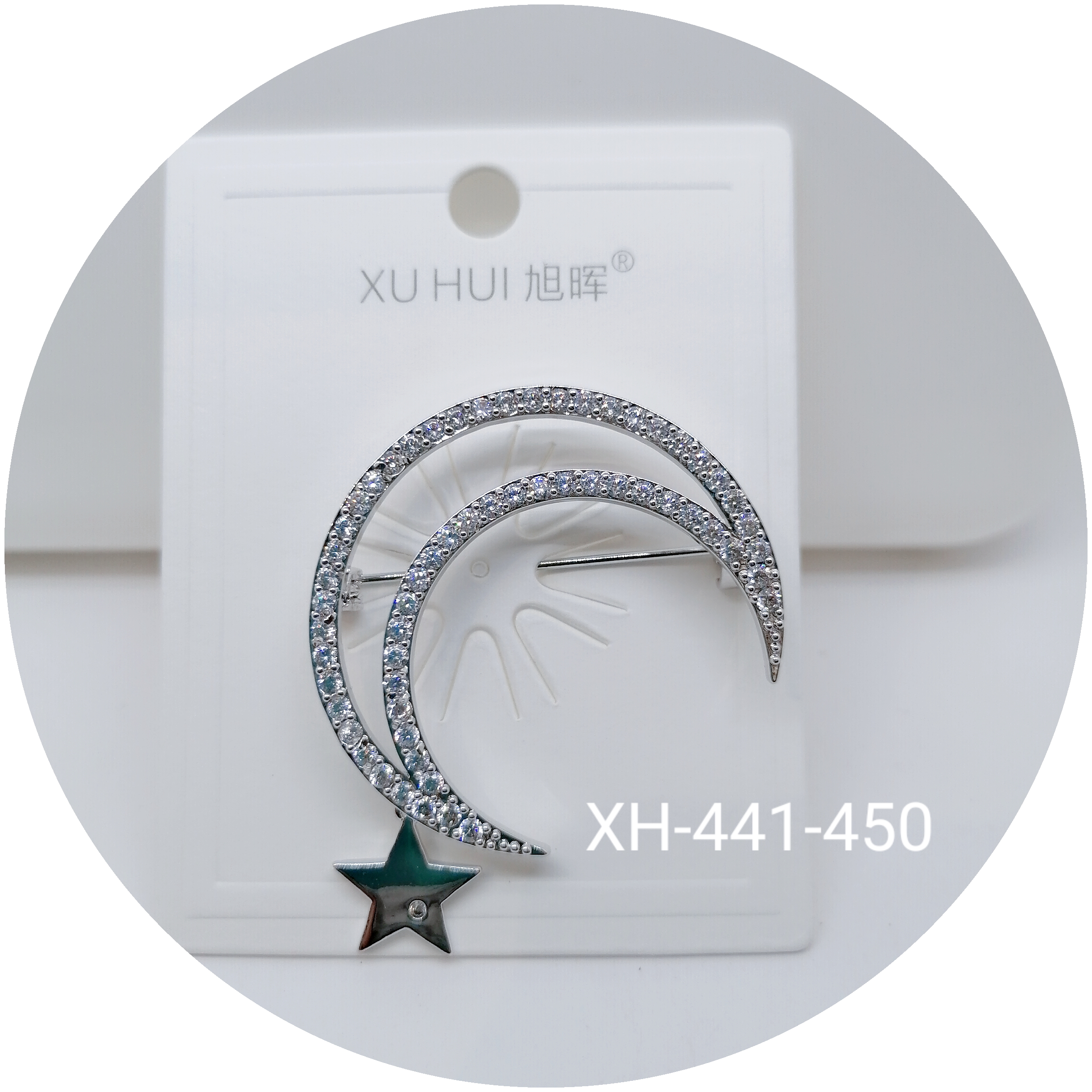 High quality zircon brooch real gold 7