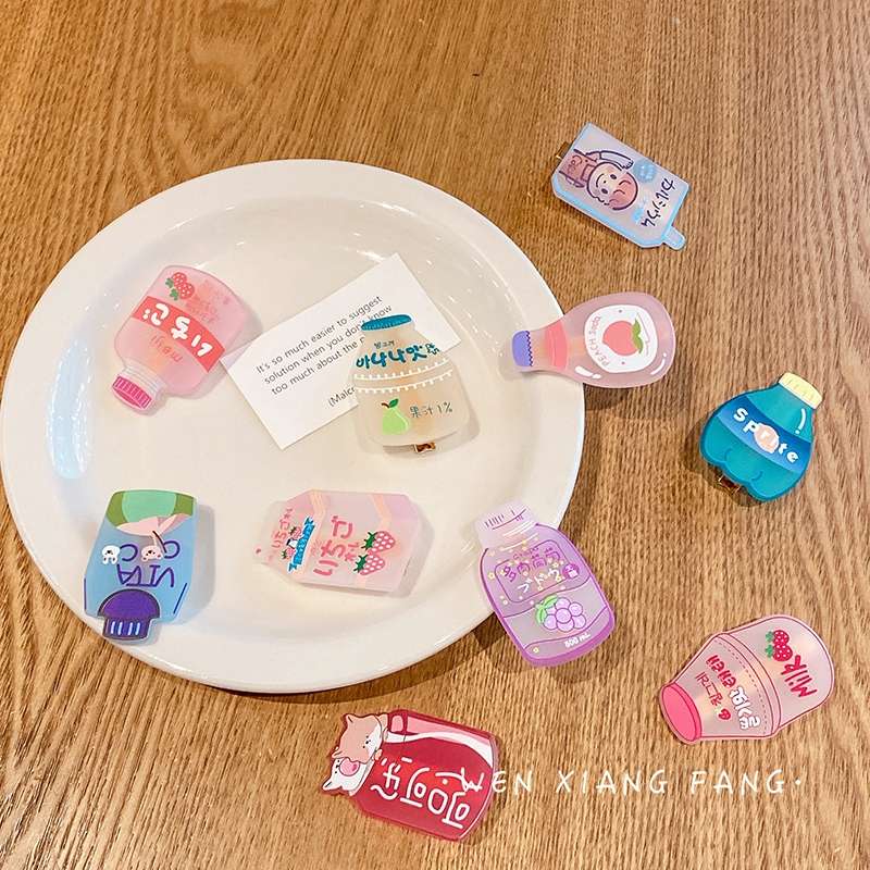 2-piece summer cute and girlish cartoon hair clips, sweet and versatile bangs, hair clips, Japanese and Korean hair accessories and headwear Item Picture