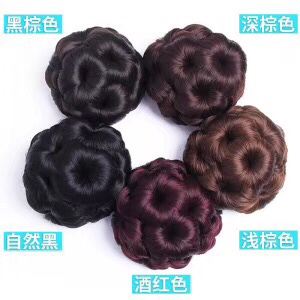 A fresh and cute hair accessory with a bow-shaped false braid eye mask and a cloth bag