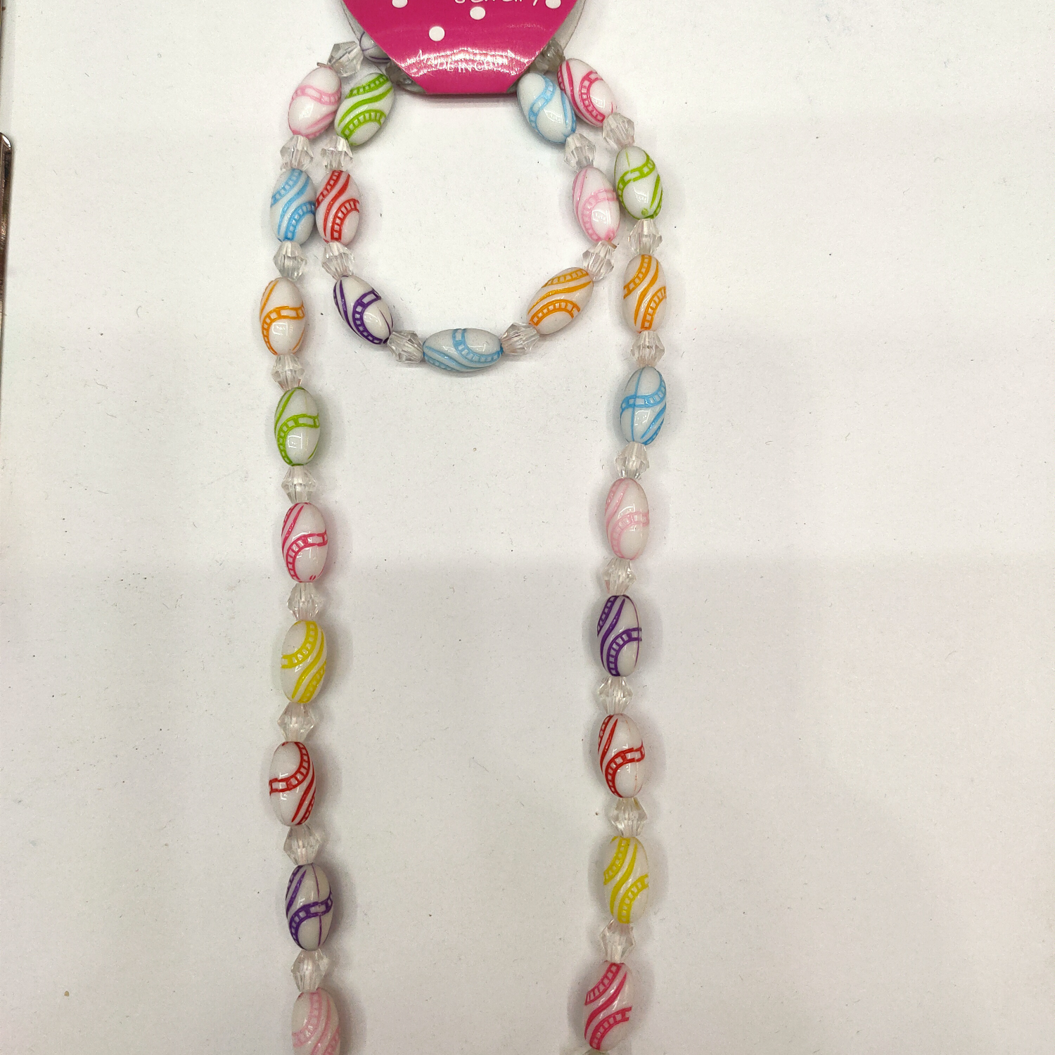 Acrylic washed rice beads for children