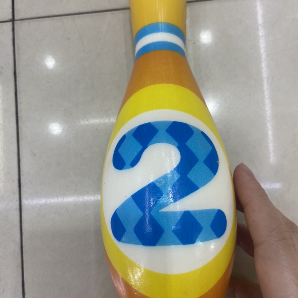 Factory direct sales of cartoon digital early education 2 bowling, sponge balls, foam balls, children's toys