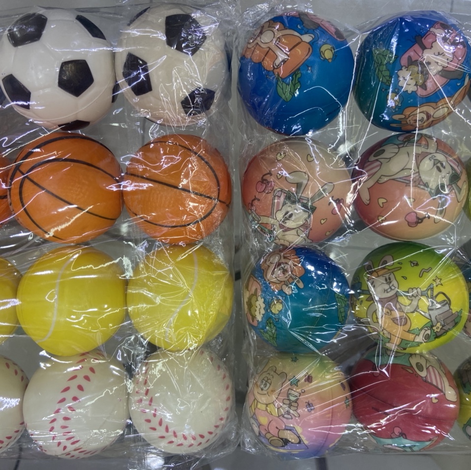 Venta directa de fábrica 6.3cm sport ➕ conejo para niñas y niños juguetes esponjas bolas de espuma juguetes para niños. 12/opp