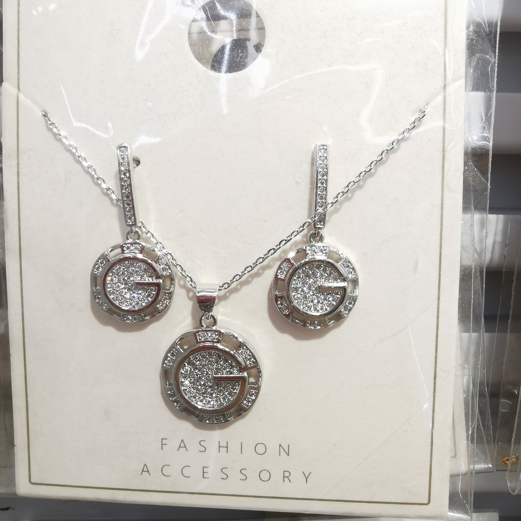 Earrings and necklace alarm clock style