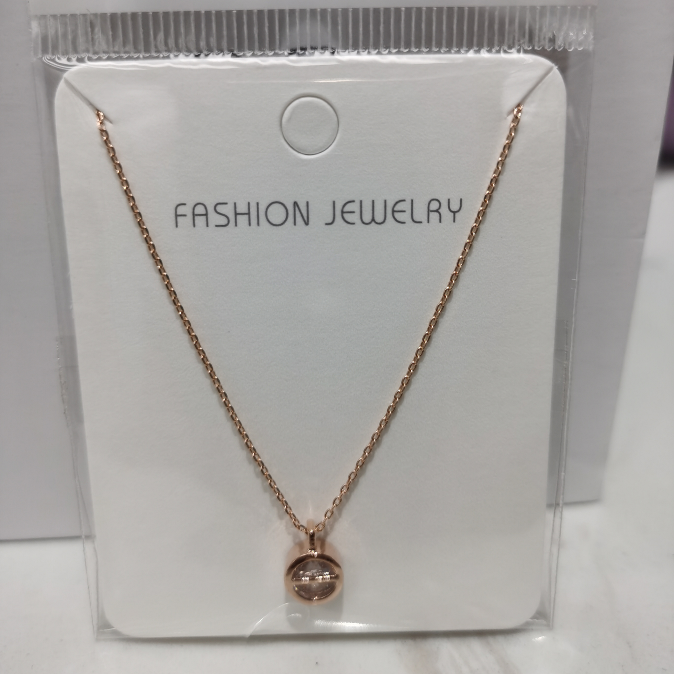 251-2 Rose gold copper necklace