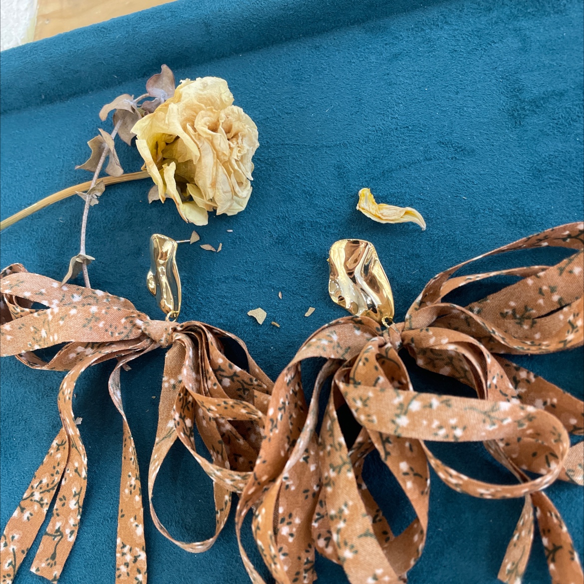 羽蝶新款日韩甜美蝴蝶结不对称流苏长款气质时尚可爱田园风白底实物图