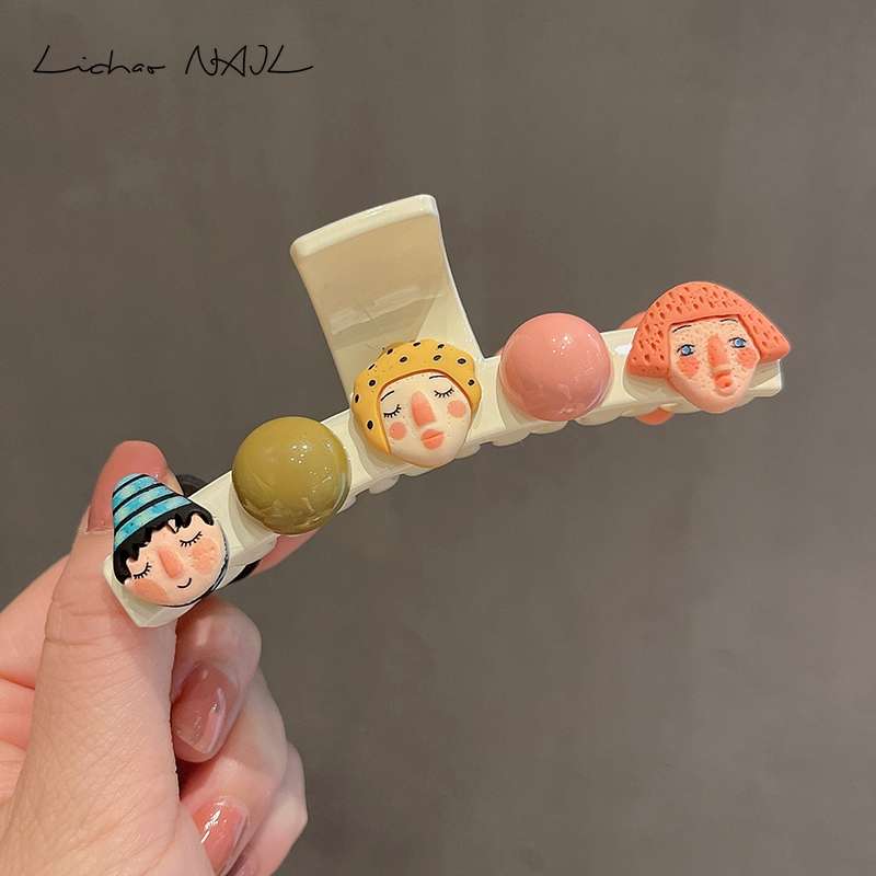 Korean cartoon hair clips, cute girl hair accessories, bangs clips, side clips, grab clips, sweet hair clips, fresh and cute, ins style Specification image