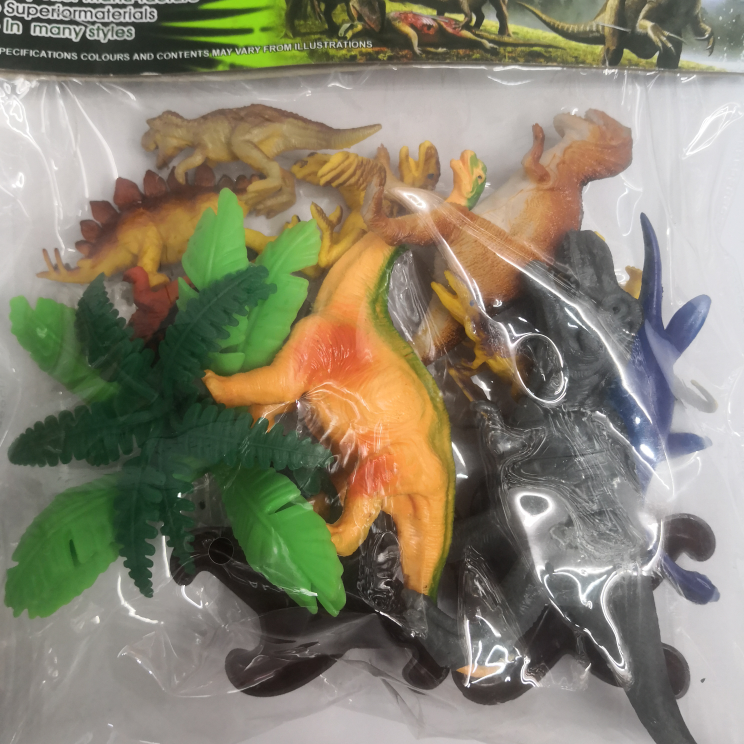 十只装彩色恐龙加两颗耶树混装