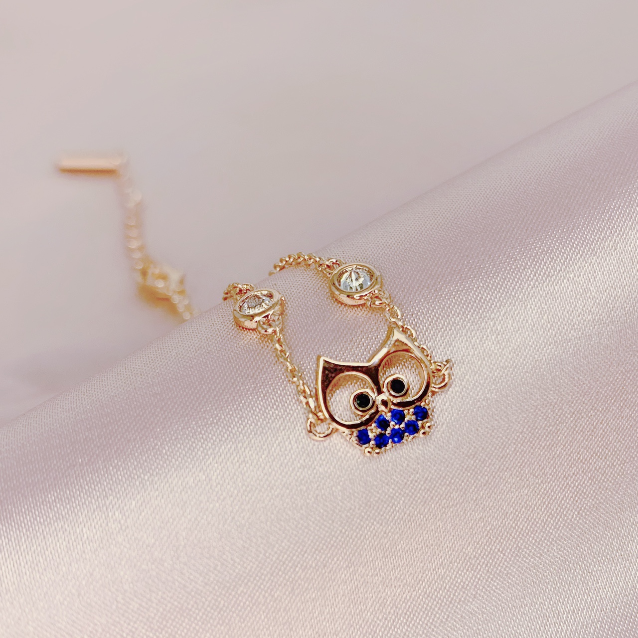 Korean version cute little fresh owl Kawaii cartoon bracelet bracelet women's minimalist style simple fashion commuter animal pattern jewelry