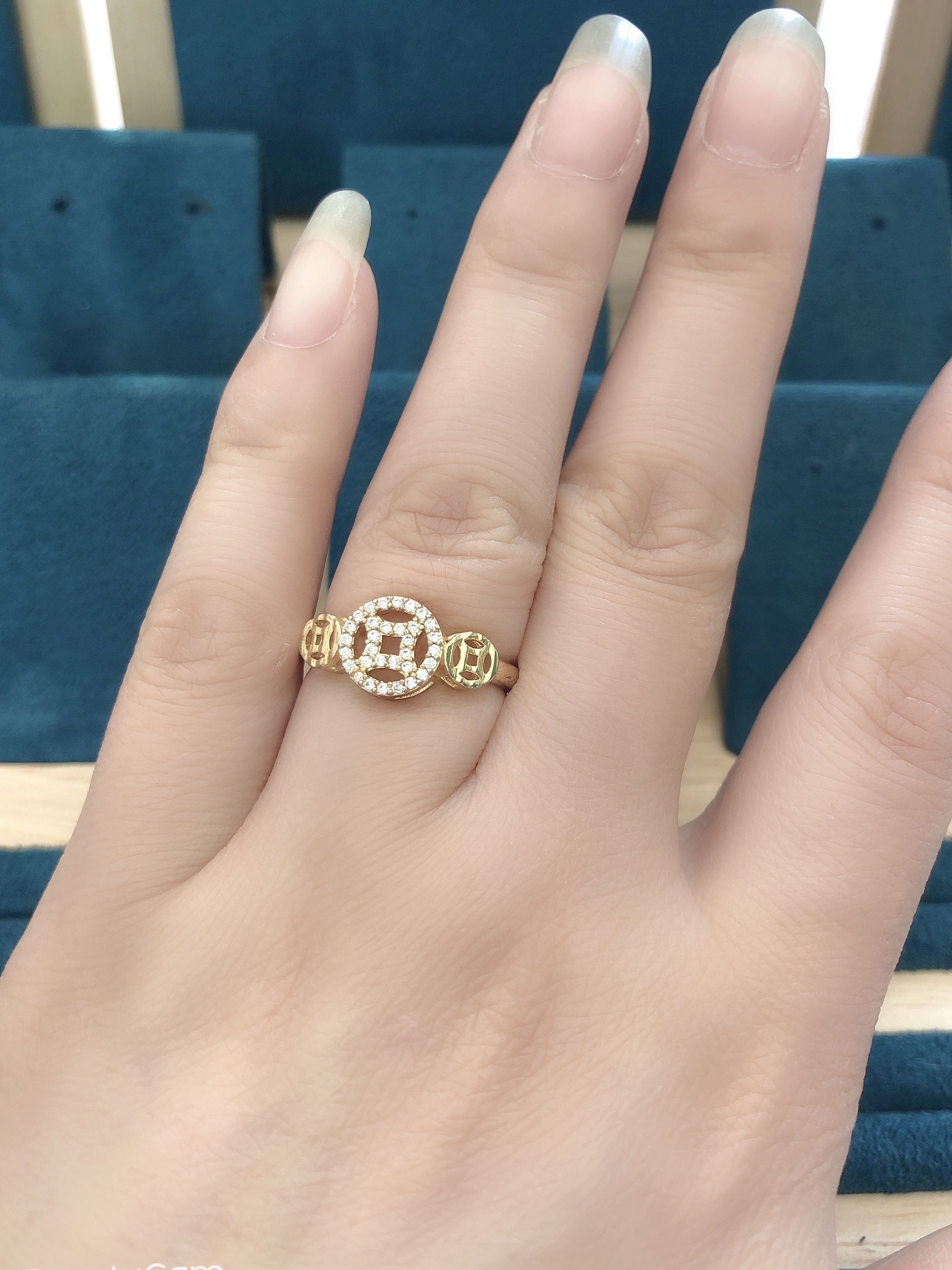 A niche design, fashionable and individual, simple and popular online celebrity opening ring for wealth expansion details Picture