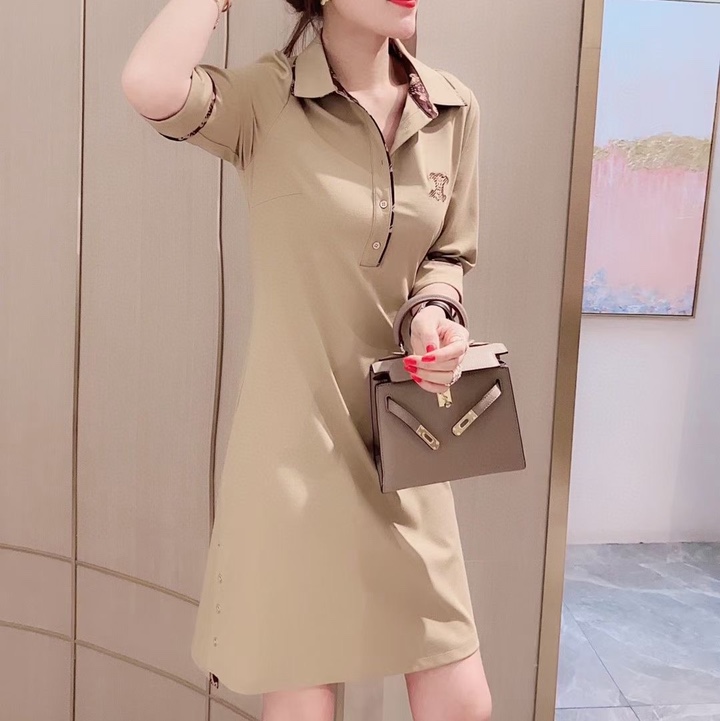 Fancy khaki casual dress