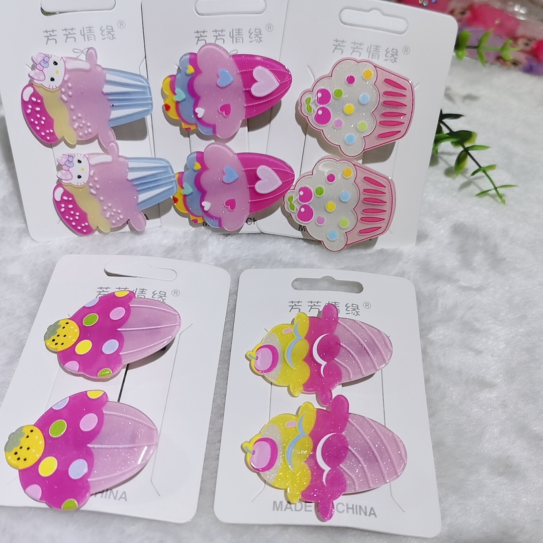 亚克力冰激凌压夹  精致女孩 百搭饰品 清新可爱