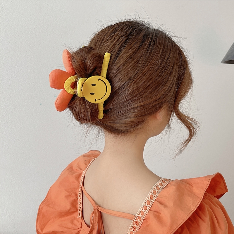 Sunflower Pie ~ Ins-style cute updo hair clip 2021 New style hair clip for women, large shark clip at the back of the head