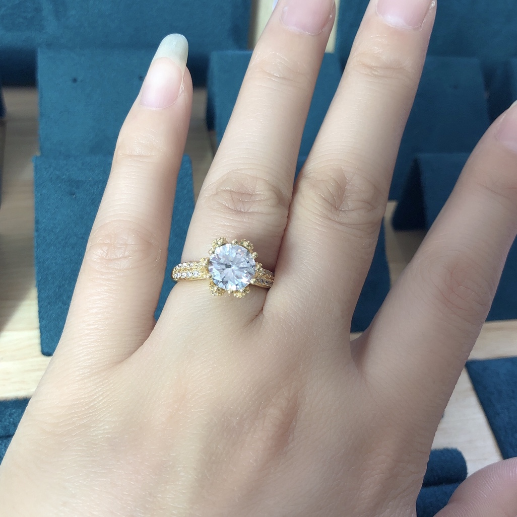 Dairy Queen advanced sense atmosphere personality fashion light luxury exquisite luxury ring