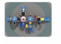 Outdoor plastic slides, large kindergarten slides, swings, combination squares, community equipment, children's outdoor playgrounds detail image 3