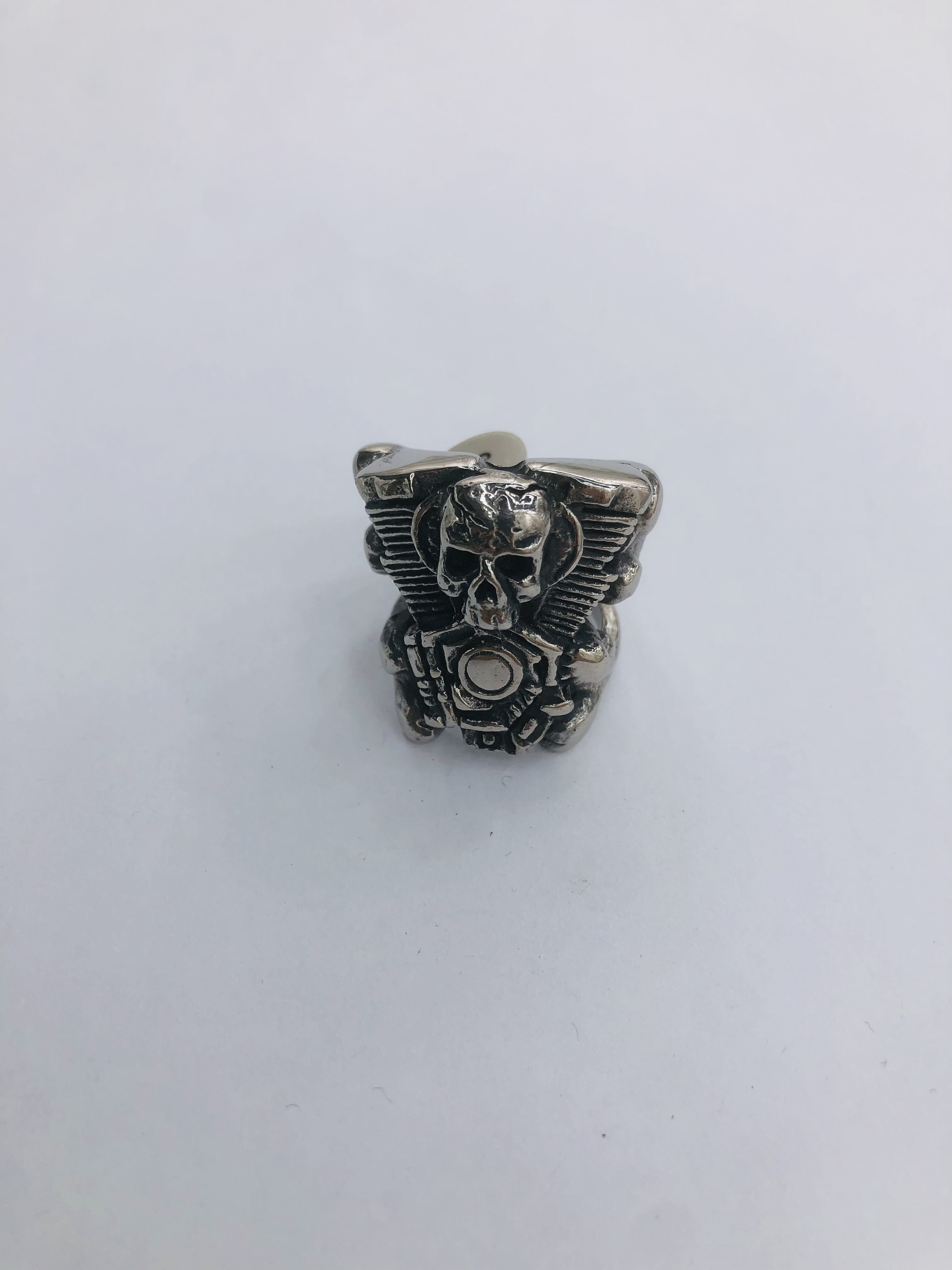 Exaggerated skull Men's stainless steel ring 74 Specification image