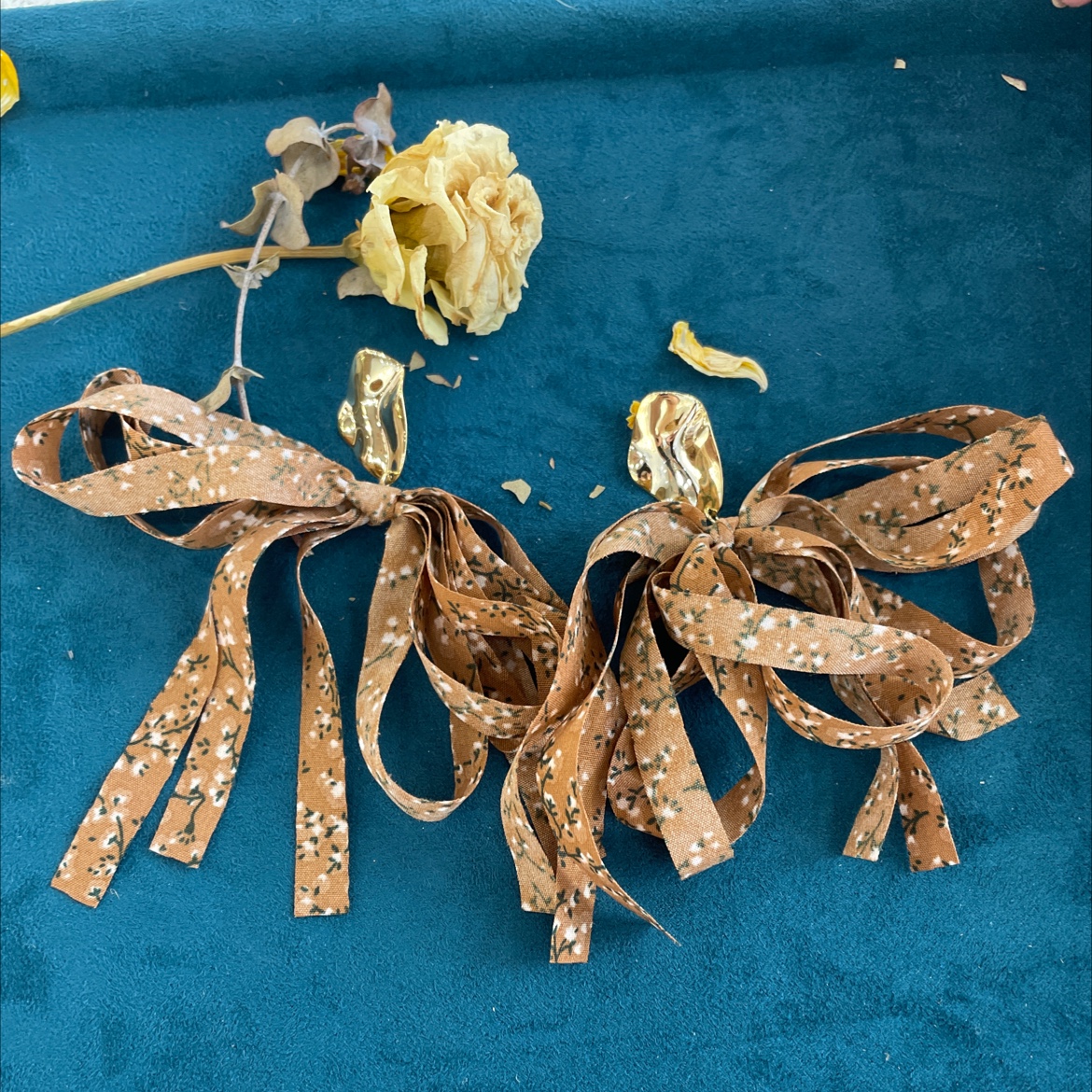 羽蝶新款日韩甜美蝴蝶结不对称流苏长款气质时尚可爱田园风细节图