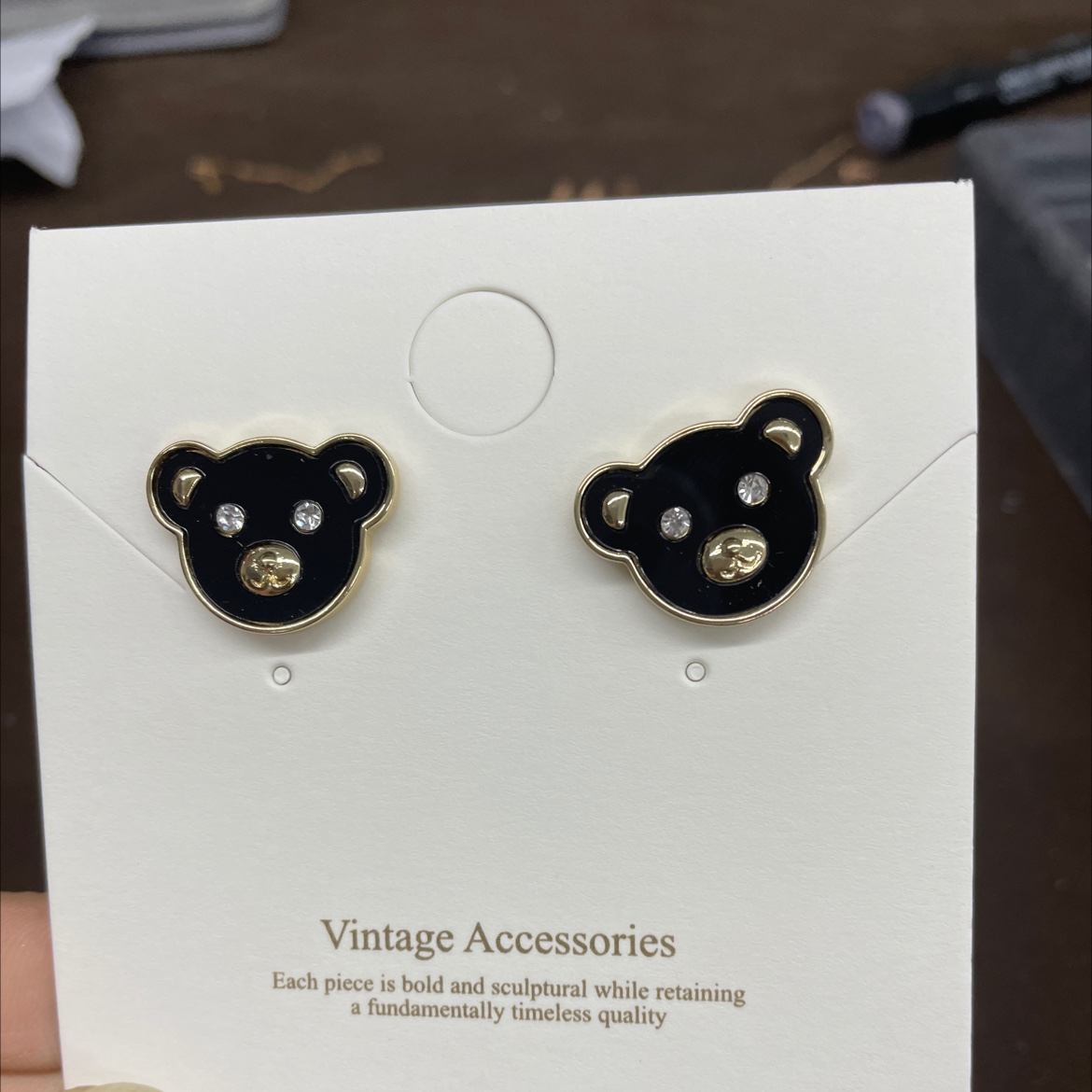 Today's beauty all wear casual black fashion earrings
