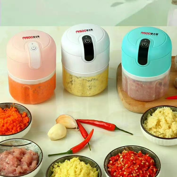 Electric food cooking machine Mini garlic beater Meat mincer one machine multi-purpose cooking machine mill auxiliary food machine portable rechargeable garlic mincer full figure