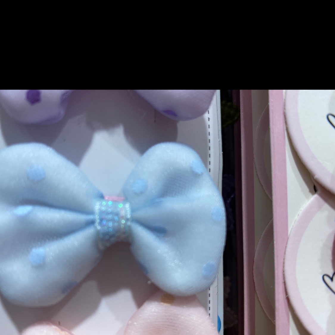 蓝色波点布艺鸭夹