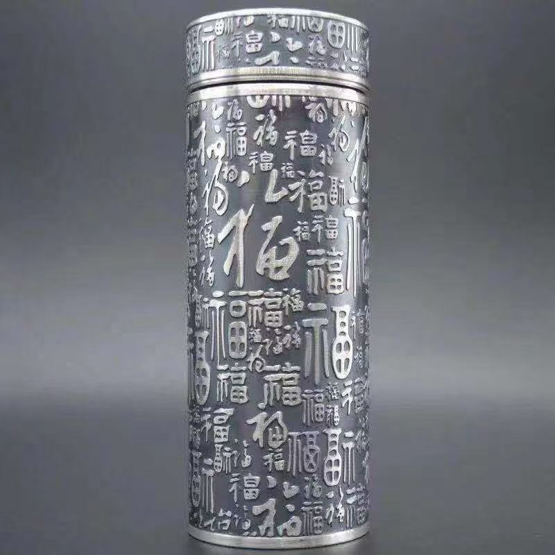 999足银银杯百福图复古工艺