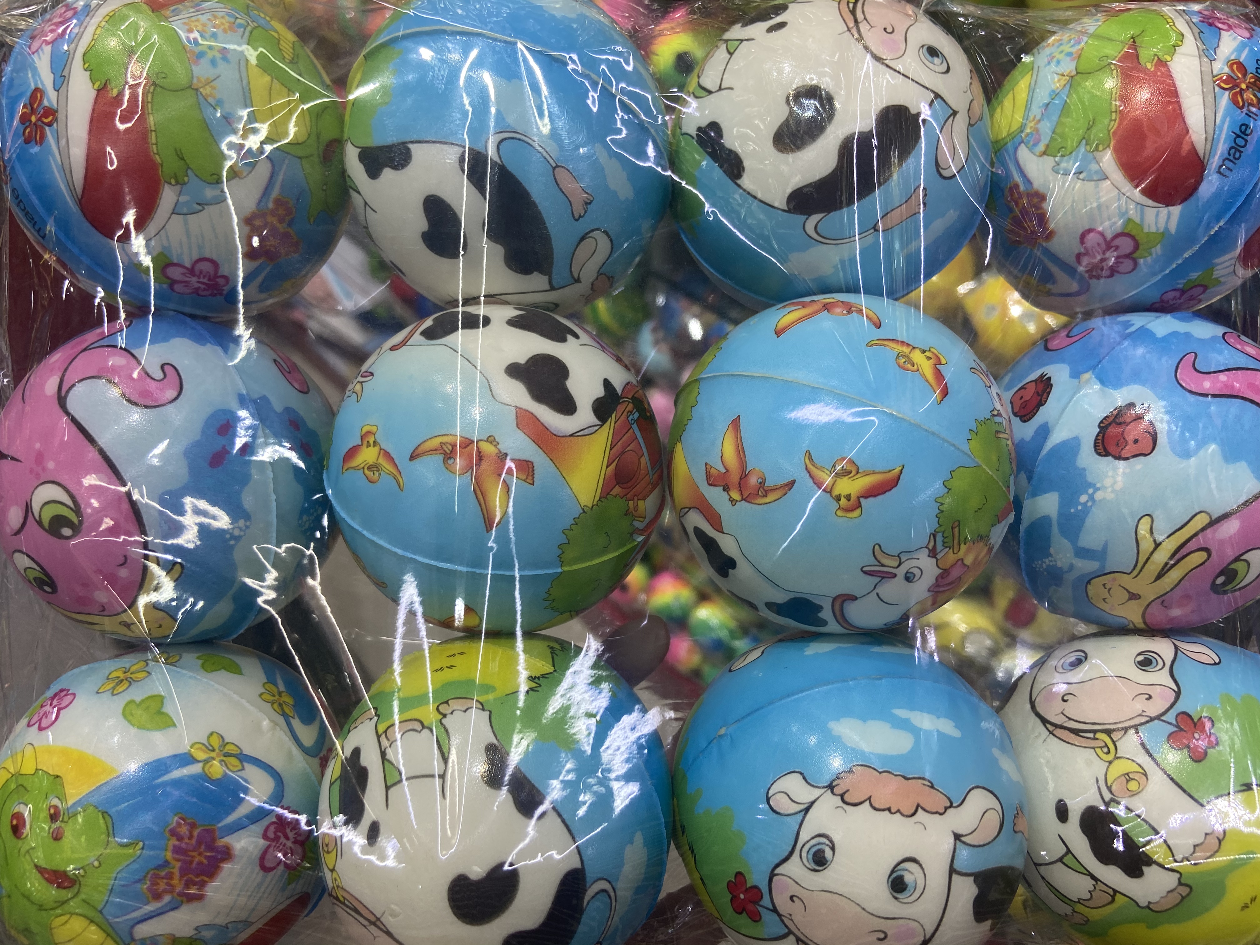 Factory direct sales of 7.6 cm forest-themed animal pu balls and sponge balls for boys and girls details Picture