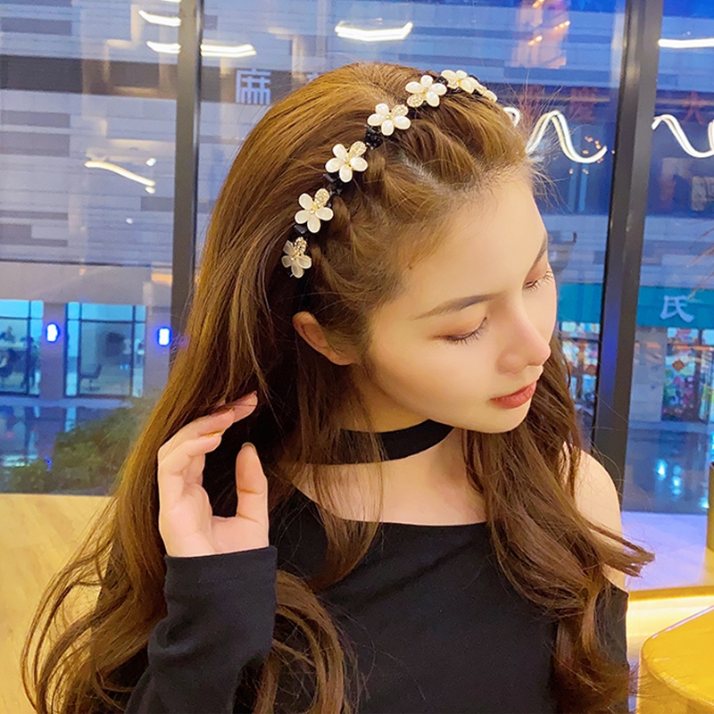 甜美碎发发箍女2021新款头箍懒人编发夹神器韩国网红头饰刘海发卡