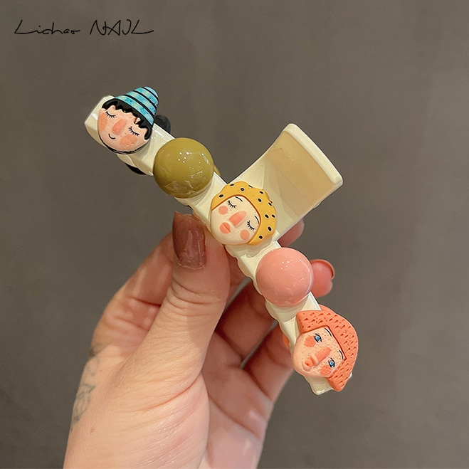 Korean cartoon hair clips, cute girl hair accessories, bangs clips, side clips, grab clips, sweet hair clips, fresh and cute, ins style