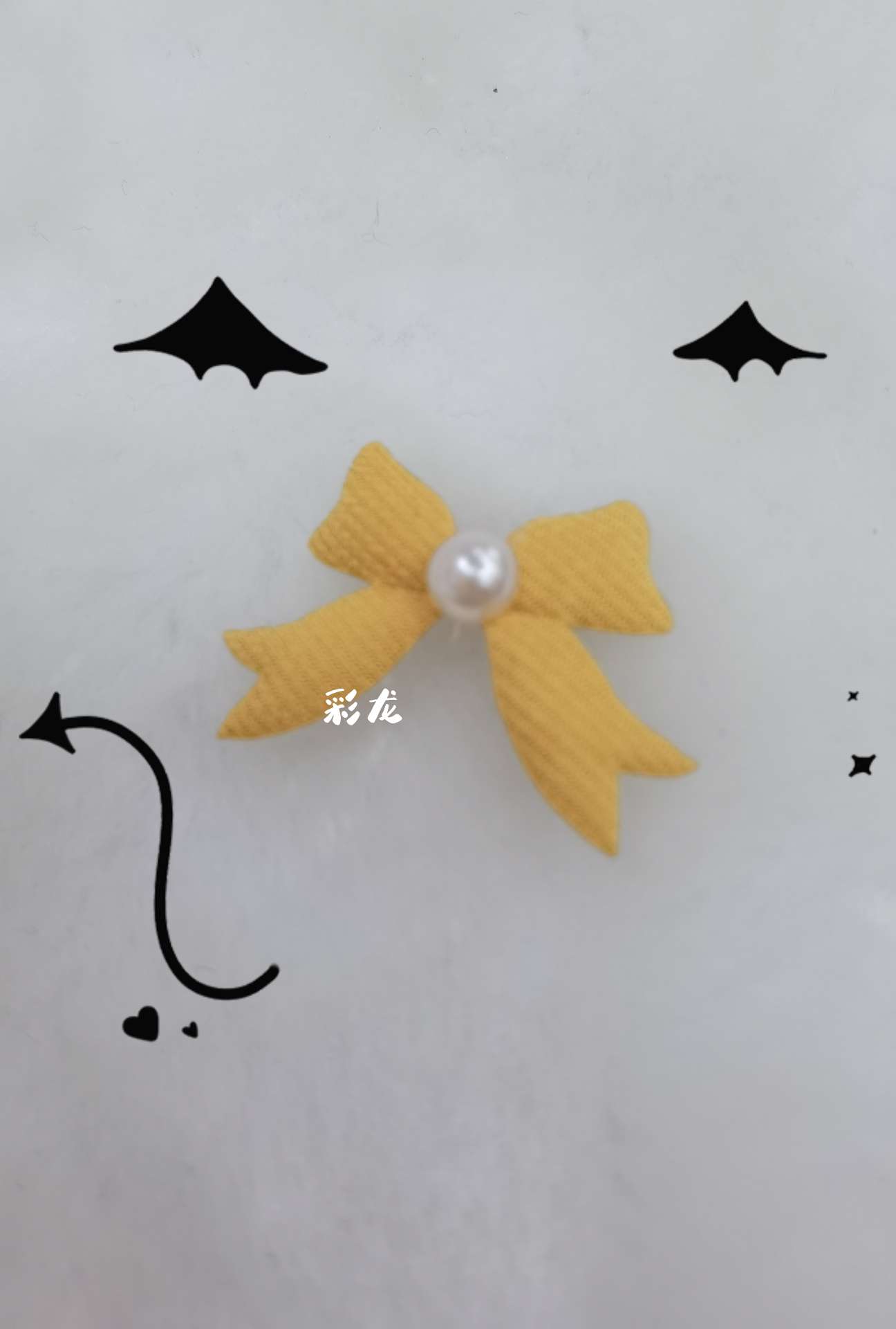 飘带小蝴蝶结金黄色，圣诞，玩具，服装，工艺，喜庆，饰品，文具，卡片，包装，等等各种厂品上都可以撘配产品图