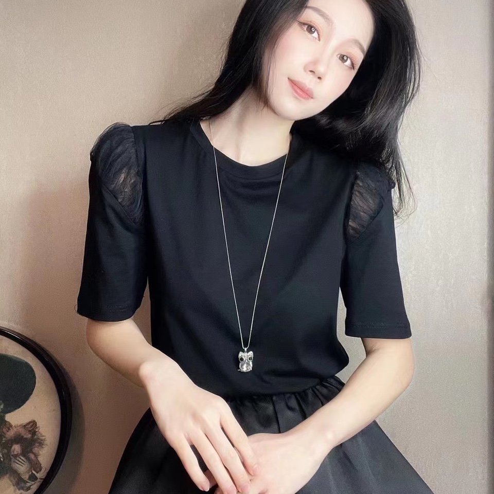 Black bubble T-shirt