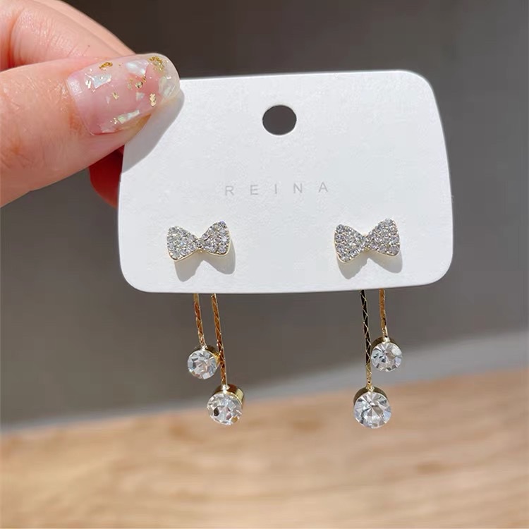 Tassel earrings for women, 2021 new Trend 925 sterling silver needle elegant stud earrings, niche design sense summer earrings Specification image