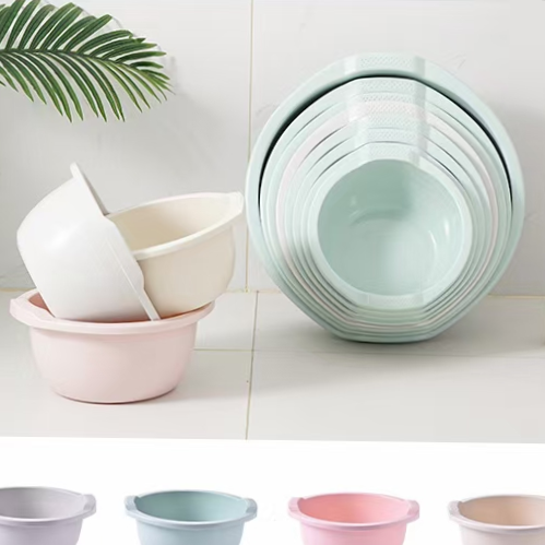 日常家用塑料水盆宿舍学生洗脸盆加厚婴儿洗澡盆圆形洗菜盆批发图