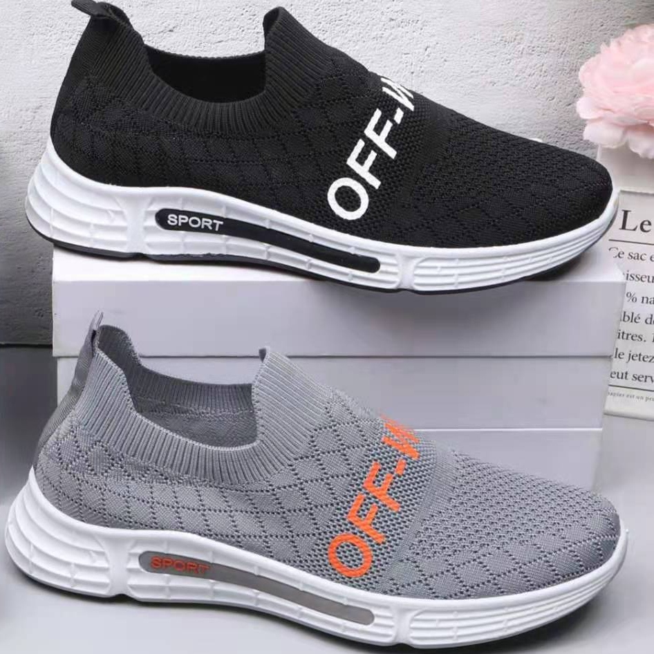 飞织袜子运口男式一脚蹬休闲动鞋